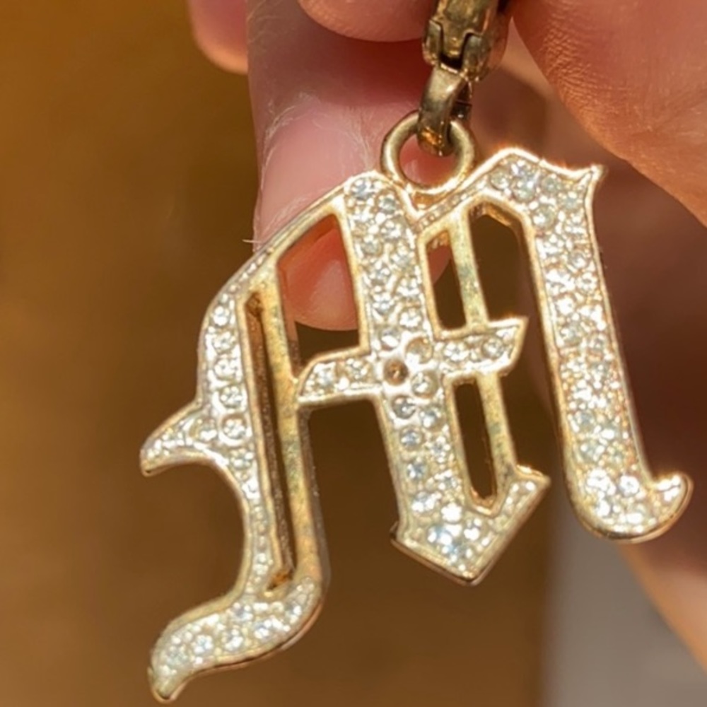Rare JUICY COUTURE GOTHIC M LETTER INITIAL CHARM